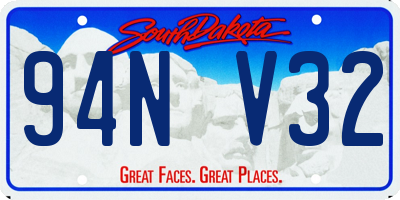 SD license plate 94NV32