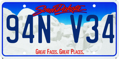 SD license plate 94NV34