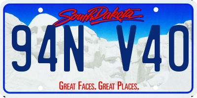 SD license plate 94NV40
