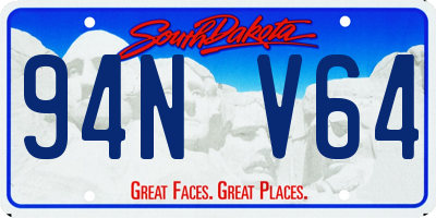 SD license plate 94NV64