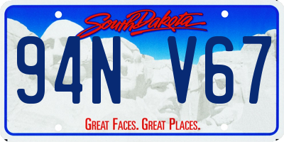 SD license plate 94NV67