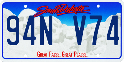 SD license plate 94NV74