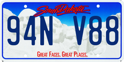 SD license plate 94NV88