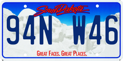 SD license plate 94NW46