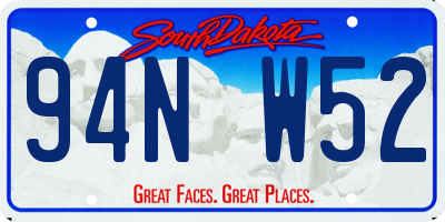 SD license plate 94NW52