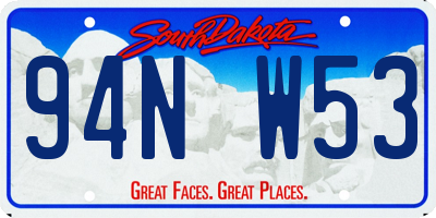 SD license plate 94NW53