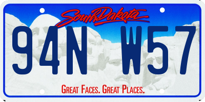 SD license plate 94NW57
