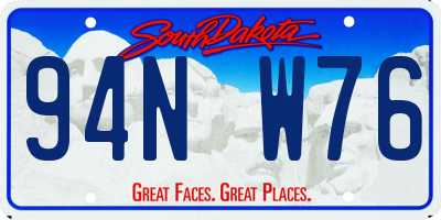 SD license plate 94NW76