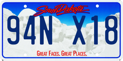 SD license plate 94NX18