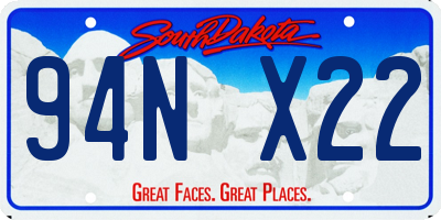 SD license plate 94NX22