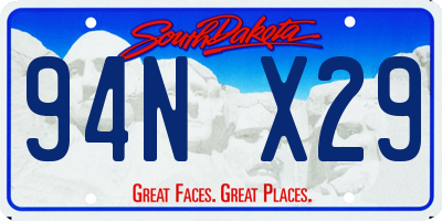 SD license plate 94NX29