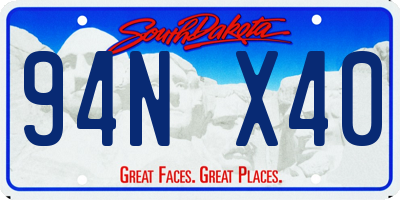 SD license plate 94NX40