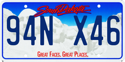 SD license plate 94NX46