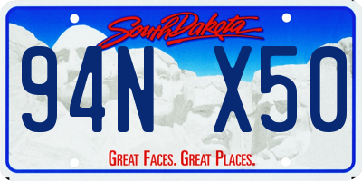 SD license plate 94NX50