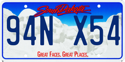 SD license plate 94NX54