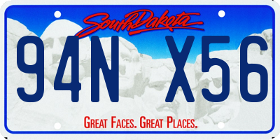 SD license plate 94NX56