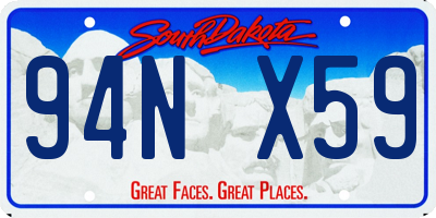 SD license plate 94NX59