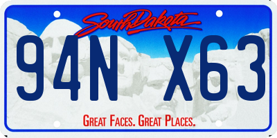 SD license plate 94NX63