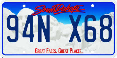 SD license plate 94NX68