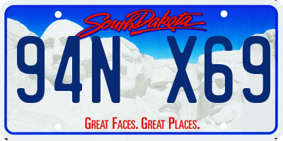 SD license plate 94NX69