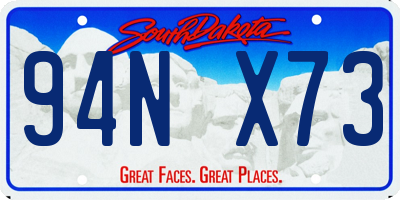 SD license plate 94NX73