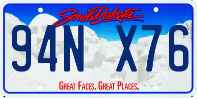 SD license plate 94NX76