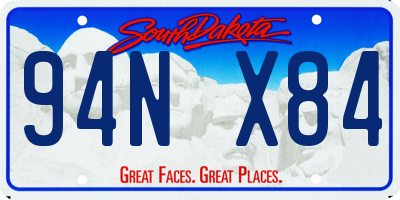 SD license plate 94NX84