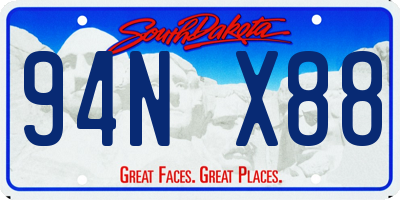 SD license plate 94NX88