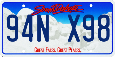 SD license plate 94NX98