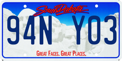 SD license plate 94NY03