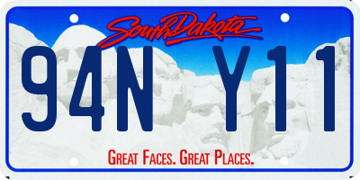 SD license plate 94NY11