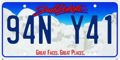 SD license plate 94NY41