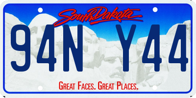 SD license plate 94NY44