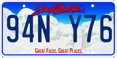 SD license plate 94NY76