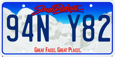 SD license plate 94NY82