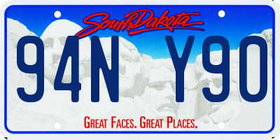 SD license plate 94NY90