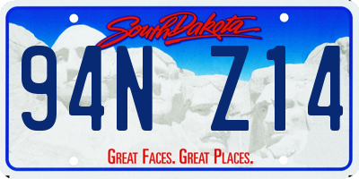 SD license plate 94NZ14