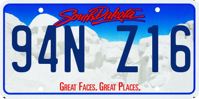 SD license plate 94NZ16