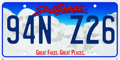 SD license plate 94NZ26