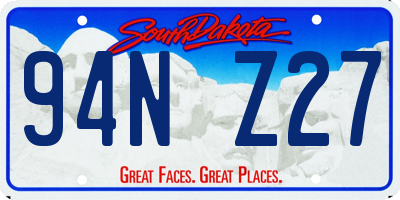SD license plate 94NZ27