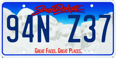 SD license plate 94NZ37