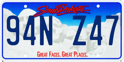 SD license plate 94NZ47