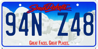 SD license plate 94NZ48