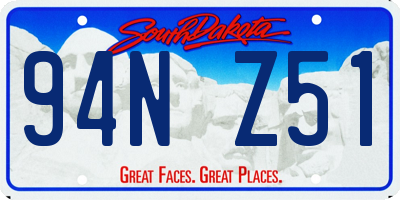 SD license plate 94NZ51