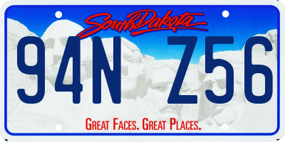SD license plate 94NZ56