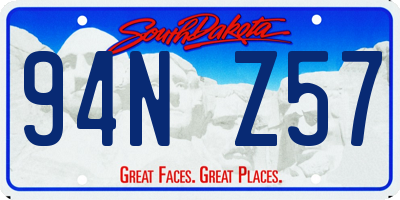 SD license plate 94NZ57