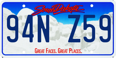 SD license plate 94NZ59