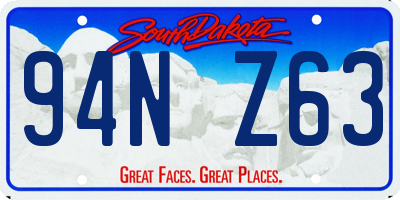 SD license plate 94NZ63