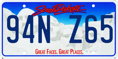 SD license plate 94NZ65