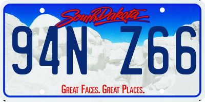 SD license plate 94NZ66